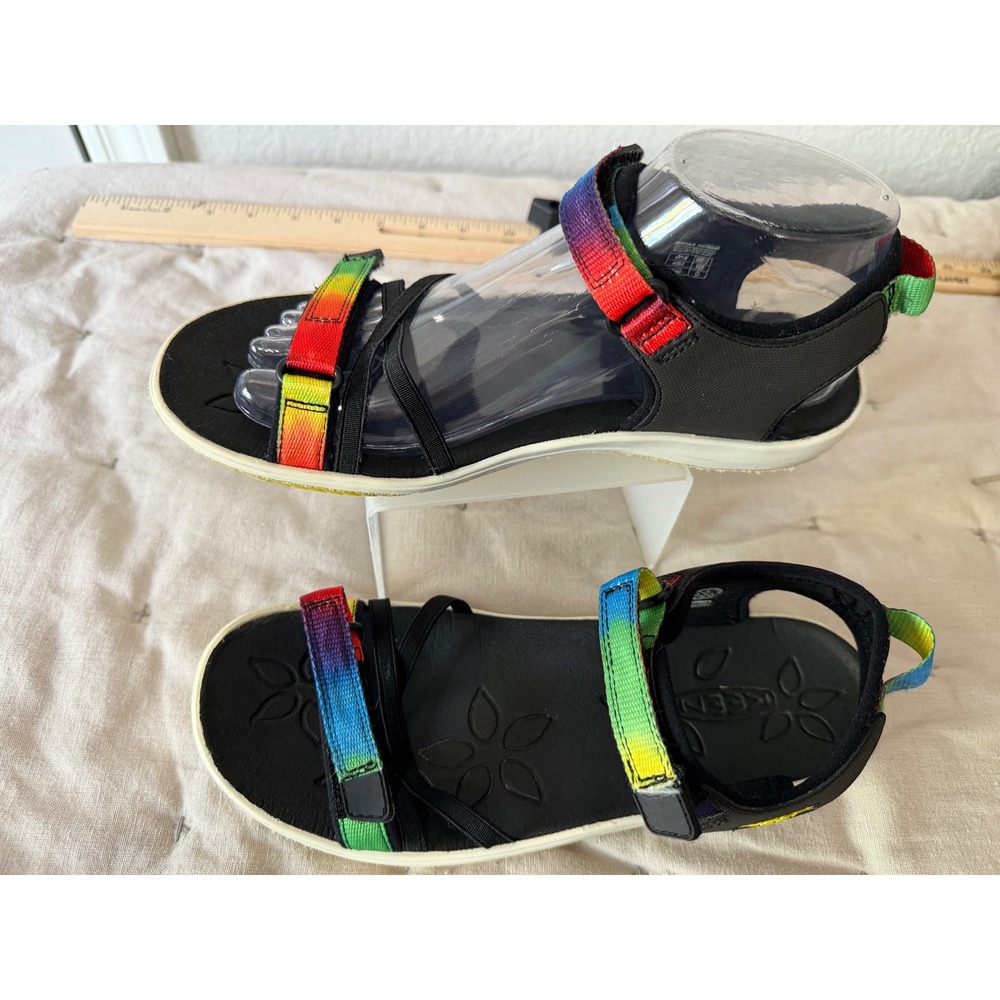Keen Rainbow Tie-Dye Hiking Sandal  6 Adjustable Black‎ Open Toe Outdoor Sporty - Picture 2 of 10